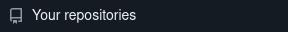 "Repositories" in sidebar